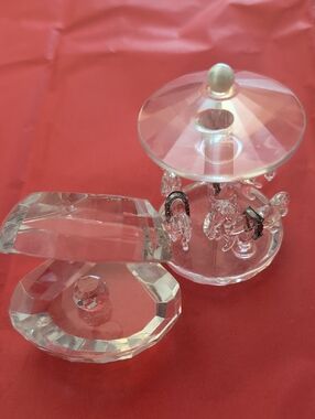 Glass Pearl in Oyster Shell and carousel paper weight